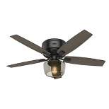 52" LED Bennett Low Profile Ceiling Fan with Remote (Includes Light Bulb) - Hunter