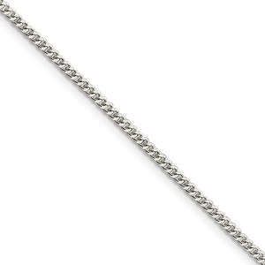 Black Bow Jewelry 2mm Sterling Silver, Solid Curb Chain Necklace - 1 of 4