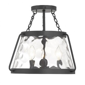 Savoy House Crawford 3 - Light Semi-Flush Mount in  Matte Black - 1 of 4