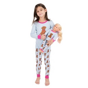 Leveret Girls and Doll Matching Cotton Pajamas - 1 of 4