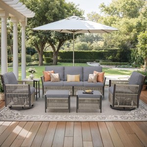 Buenhomino Patio Furniture Wicker Outdoor Conversation Set - 1 of 4