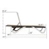 Kozyard Alan Adjustable Patio Chaise Lounge Chair – Full Flat Reclining Aluminum Frame with Durable Resin Legs - 2 of 4