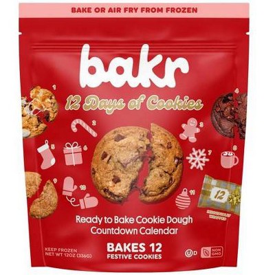 BAKR Countdown Calendar Frozen Cookie Variety Pack - 12oz/12ct