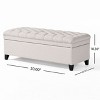 NicBex 50 Inch Storage Ottoman Bench with Legs,Ottoman with storage for Living Room,Bedroom,Entryway - 3 of 4