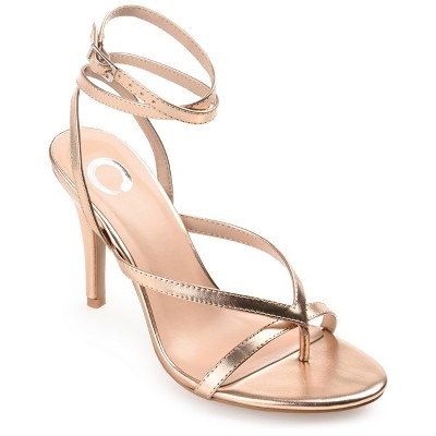Journee Collection Womens Waverlee Open Toe High Stiletto Pumps Tan 11