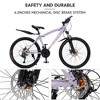 Topteng 26" Mountain Bike 27-Speed Double Disc Brake Suspension Fork MTB for Adults - 3 of 4
