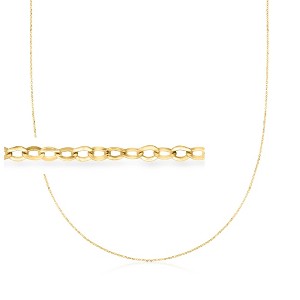 Ross-Simons Italian 1mm 10kt Yellow Gold Cable-Chain Necklace - 1 of 3