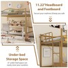 Loft Bed Twin with Adjustable Ladder & Full Safety Guardrail, Loft Bed Heavy-Duty Metal Frame 400 Lbs Weight Capacity, No Box Spring Needed, Gold - 4 of 4