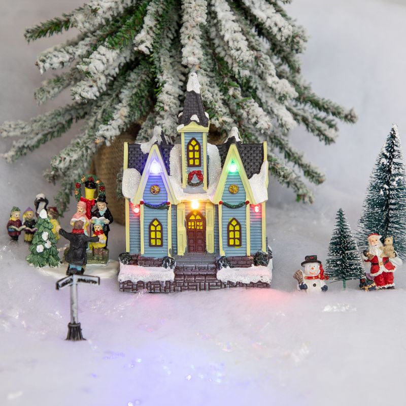Northlight 6" Led Lighted Snowy Church Christmas Village Display Piece, 2 of 7