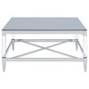 Coaster,Lindley Square Tempered Mirror Acrylic Coffee Table - 3 of 4