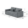 TiramisuBest 83" Modern Sofa Couches for Living Room, 3 Seater Sofa with Detachable Cover & double cushioning,Beige - 3 of 4
