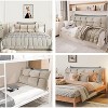 Headboard Backrest Set of 2 Pack Chenille Throw Pillows for Daybed Couch Support Reading Pillows, Gray &Beige - 4 of 4