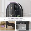 TYBOATLE 75 inch Tall Arched Storage Cabinet, Wood Kitchens Pantry Cabinets w/Anti-Tipping Device, Versatile Cupboard w/Innovative Drawer,Black - 3 of 4