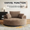 360° Swivel Chaise Lounge Lazy Accent Chair Cozy Sleeper Sofa Single Swivel Chair, Beige/Brown/Green/Black/Gray-ModernLuxe - 2 of 4