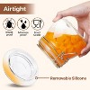 17oz small food storage containers with lids, 6-piece set - with clear sealing rings and metal clips. - 4 of 4
