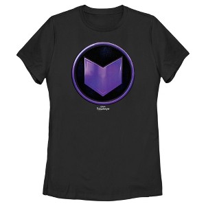 Women's Marvel Hawkeye Purple Arrow Icon T-Shirt - 1 of 4