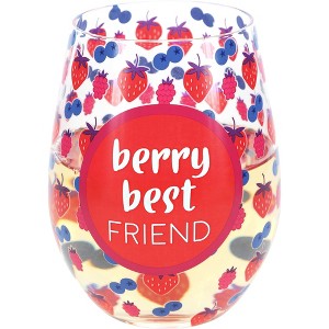 Pavilion Gift Company - Best Friend - 18 oz Stemless Wine Glass - Drinkware - 1 of 4