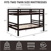 Dsvimoy Bed Bunk Bed with Easy Assembly and Eco Friendly Materials for Kids Room, Black, 79.13"*59.06"*61.81" - 3 of 4