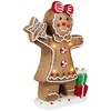 Northlight Lighted Gingerbread Cookie Girl Christmas Decoration - 14.5" - 4 of 4