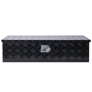 Gulches 39" Aluminum tool box,heavy duty truck bed tool box,outdoor pickup storage tool box,RV storage organizer,underbody  box w/lock keys,black - 1 of 4