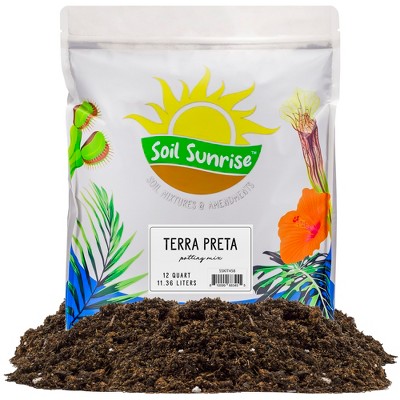 Soil Sunrise Terra-Preta Inspired Potting Soil, Biochar-Enriched Sustainable Mix for Indoor/Outdoor  Plants