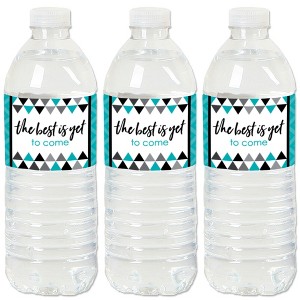 Big Dot of Happiness Teal Graduation Party Water Bottle Sticker Labels - Set of 20 - 1 of 4