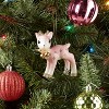 Retro Deer Christmas Tree Ornament Pink/Gold - Wondershop™: Ceramic Holiday Decor, Indoor Unlit Animal Theme - 2 of 3