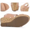 BLISSFUL STEP Women's Platform Wedge Heel Open Toe Slingback Sandals - 3 of 3