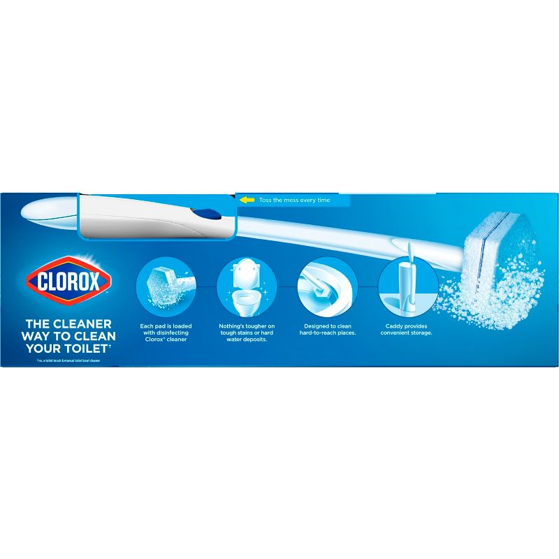 Clorox ToiletWand Disposable Toilet Cleaning System - ToiletWand Storage Caddy and 6 Refill Heads, 4 of 11