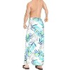 HAPPY BAY Men's Pareo Swim Trunk Cover Up Wrap Beach Summer Hawaiian Sarong One Size Ivory - 4 of 4