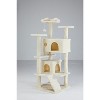 DOMETOUR 54 Inch Multi-functional Cat Tree House Cat Climbing Frame Lounge and Recreation Area Detachable Toy for Kitten - 4 of 4