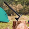VEVOR Survival Shovel Survival Axe, 28-in-1 Camping Folding Shovels with Hatchet, Stainless Steel Tactical Shovel Hatchet Combo,Black - 2 of 4