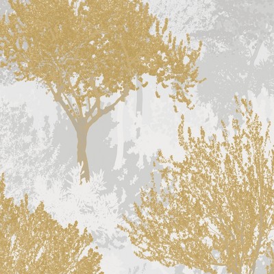 Mustard and Gray Non-Woven Removable Wallpaper