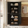 Besiost Freestanding Kitchen Pantry Cabinet with 4 Doors, 71" Large Storage Cupboard with Drawer and Shelves - 4 of 4