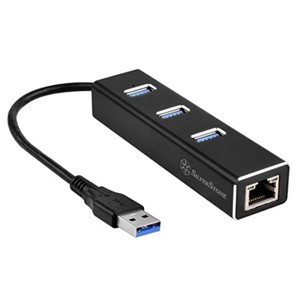 SilverStone Technology  3 ports USB 3.1Gen 1 Type-A and RJ45 Gigabit Ethernet network adapter - 1 of 1