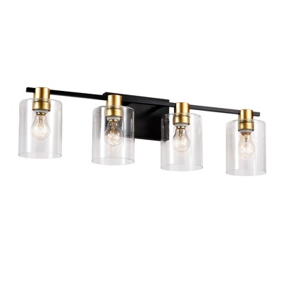 VYNXARIA 4-Light Wall Lights, Modern Vanity Fixture with Glass Shades for Bathroom and Dining Room