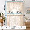 HLC.ME Butterfly Floral Lace - Sheer 3 Piece Kitchen Curtains Set, Swag Valance + 36 inch Tiers Set - 3 of 4