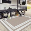 Modern Border Plastic Straw Rug, Large Outdoor Rug for Beach Pool Deck - 2 of 4
