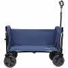 All-in-One Convertible Folding 4-Wheel Trolley w/ Bench Seat and Dog Leash - Heavy Duty Foldable Utility Trolley - Versatile Seating and Storage Space - 2 of 4