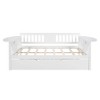 NicBex 79.5" Full Daybed with Trundle Wooden Frame Day Bed with Slatted Sides and Armrest shelves for Living Rooms - 3 of 4
