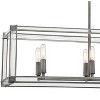 Minka Lavery Antique Nickel Linear Pendant Chandelier 40" Wide Industrial Clear Acrylic 8-Light Fixture for Kitchen Island House - 3 of 4