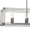 Minka Lavery Antique Nickel Linear Pendant Chandelier 40" Wide Industrial Clear Acrylic 8-Light Fixture for Kitchen Island House - image 3 of 4