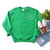 Simply Sage Market Women's Graphic Sweatshirt Embroidered Smiley Face Outline - 3 of 3