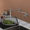 CLIHOME Plated Wall Mounted Kitchen Faucet, Foldable Pot Filler 1.8 GPM with Ceramic Cartridge - 2 of 4