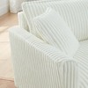 Corduroy Fabric Lazy Sofa Chair with Armrests, Soft Seat Cushion and Ergonomic Backrest for Living Room, Bedroom - 3 of 4