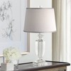 Vienna Full Spectrum Traditional Table Lamp 25" High Crystal Body Gray Tapered Drum Shade for Living Room Bedroom Bedside Nightstand Family - 2 of 4