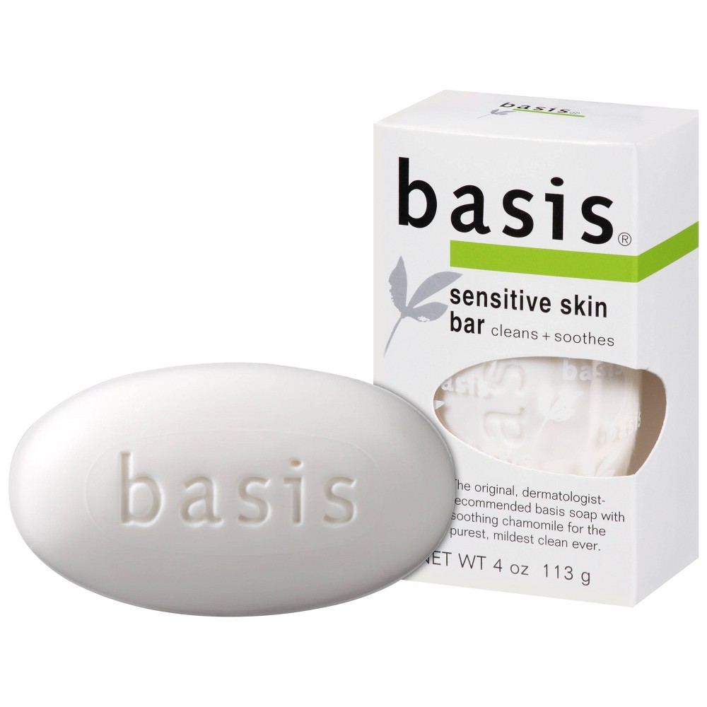 Photos - Soap / Hand Sanitiser BASIS Sensitive Skin Unscented Bar Soap - Alkaline PH - 4oz 