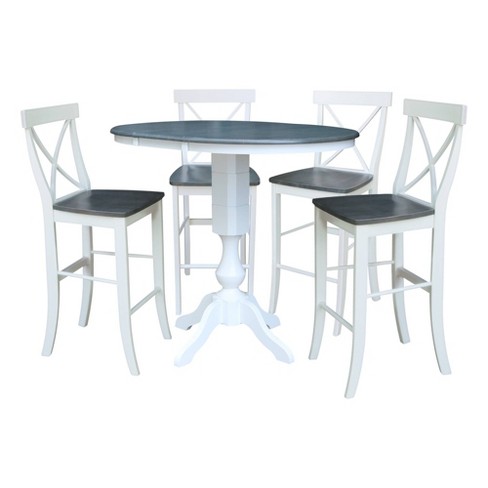 36 Round Extendable Dining Table With, Extendable Round Dining Table Set