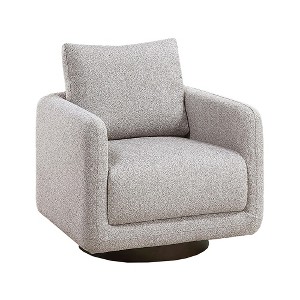 Racxily Swivel Accent Chair with Armrest, Modern 360 Degree Swivel Barrel Chair, Comfy Boucle Armchair Single Sofa for Living Room, Bedroom - 1 of 4