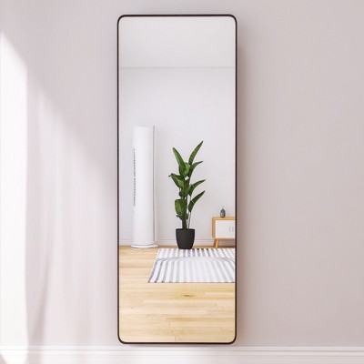Bowen 64"Hx24"W Oversized Rectangle Round Corner Aluminum Frame Full-Length Mirror-The Pop Home